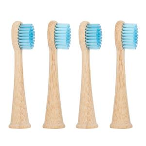 Échantillon Gratuit Personnalisé Vente en Gros Têtes de Brosse à Dents Électrique Noires en Bambou Doux Biodégradables Écologiques au Charbon - Product Image 1