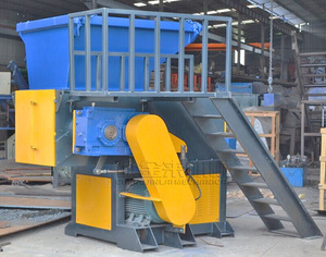 Single Shaft Long <b>Plastic</b> Pipe Lump <b>Drum</b> Film Bags Metal Clothes Shredder Machine - Product Image 6
