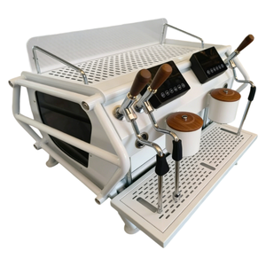 Máquina de Espresso Comercial de Doble Cabezal con Pantalla Táctil LED, Sistema Dual de Leche y Café, Acero Inoxidable VK-KS821, Encendido/Apagado - Product Image 6