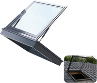 Fenêtre de toit en aluminium coupe-vent à rupture de pont thermique et double vitrage pour maisons modernes