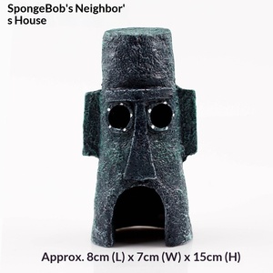 Casetta in resina a forma di ananas per acquario, grotta nascondiglio, casa di SpongeBob, ornamento paesaggistico per acquari di pesci e gamberetti - Product Image 4