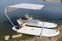 Kayak gonflable de 3.2m à pédales pour les sports nautiques en plein air, adapté à la pêche, au tourisme et aux loisirs.