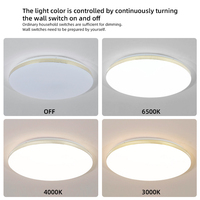 Plafonnier LED rond moderne en métal, réglable, à montage en surface, haute luminosité, IP33, pour la maison et le bureau