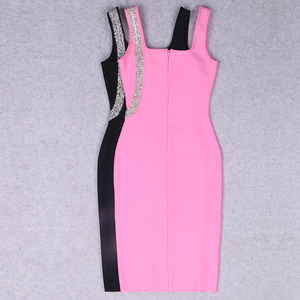 Women's Elegant <b>Summer</b> Solid Pattern Evening <b>Dress</b> Lace Decorated Pleated Technique Sustainable Washable Party Wear for Club ODM - Product Image 4