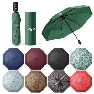 Parapluie de voyage compact automatique de haute qualité, pliable, avec logo personnalisé, cadeau promotionnel bon marché, protection UV, imperméable - Product Image 1