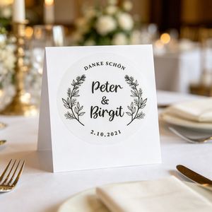 Pegatinas de Vinilo con Monograma Personalizado, Recuerdos de Boda, Etiquetas Autoadhesivas Impermeables, Calcomanías Transparentes para Bebidas, Regalos para Pared - Product Image 2