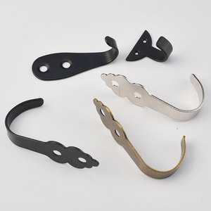 Wall Mount Single <b>Hook</b> Iron Coat Rack Hardware For Wardrobe Bathroom <b>Kitchen</b> Door <b>Hooks</b> Black Silver Antique Bronze - Product Image 3