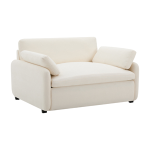 <span class=keywords><strong>Divano</strong></span> a Due Posti Oversize in Ciniglia da 50"43", Poltrona Larga e Profonda <span class=keywords><strong>con</strong></span> Imbottitura in Schiuma e Cotone PP, Comoda Poltrona Moderna per Soggiorno - Product Image 2