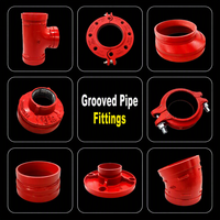 Coude rainuré 11.25 °   22.5 °   45 °   Raccord de tuyauterie rainuré en fonte ductile à 90 degrés pour la protection incendie PN10/PN16/PN25