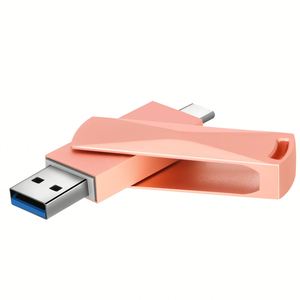 แฟลชไดรฟ์ USB Type C แบบ 2 in 1 OTG อัลลอยด์น้ำหนักเบาความเร็วสูง สำหรับโทรศัพท์และแล็ปท็อป แบบหมุนได้ พกพาสะดวก - Product Image 1