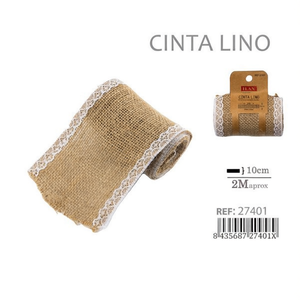 ILAN Nastro di Lino 10 Cm X 2 M con Bordo in Pizzo per Artigianato e Decorazione - Product Image 3