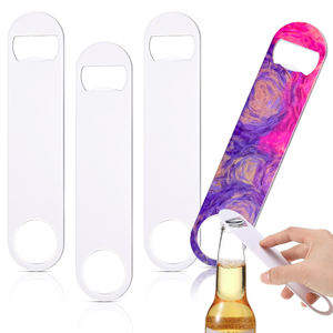 Llavero en Blanco para Sublimación con Forma de Abrebotellas, Colgante Redondo Compatible con Prensa de Calor, de Aluminio Recubierto de Poliéster y MDF - Product Image 1