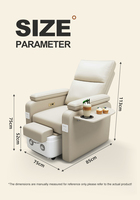 Fauteuil de Spa Pieds Abordable, Moderne et Luxueux, Multifonctionnel pour Manucure, Pédicure et Salon de Beauté des Ongles