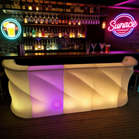 Bar mobile LED, bar portable LED étanche IP54, mobilier de boîte de nuit, comptoir de bar