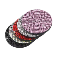 Nouvelle conception, accessoires intérieurs de voitures de luxe modernes, sous-verres antidérapants en silicone avec strass et diamants, imperméables, isolants