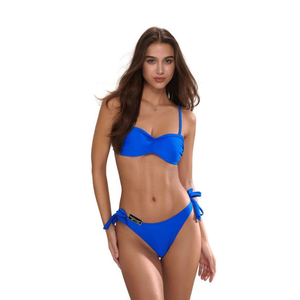 HDJ ชุดว่ายน้ำวันพีซขนาดพลัส ควบคุมหน้าท้องได้ สีพื้น ชุดชายหาด ชุดว่ายน้ำคอ halter แบบรัดรูป ไซส์ 42 44 46 48 - Product Image 4