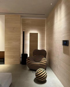 Travertino de rayas de grano de madera y agujeros naturales modernos-Material de construcción de alta calidad para decoración cocina comedor - Product Image 4
