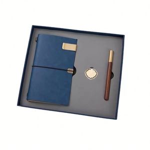 Cuaderno de Cuero de Alta Calidad con Tapa Blanda, Diario Personalizado con Bolígrafo, Marcador, Botón y Juego de Cuadernos, Regalo Corporativo, Artículos de Recuerdo - Product Image 1