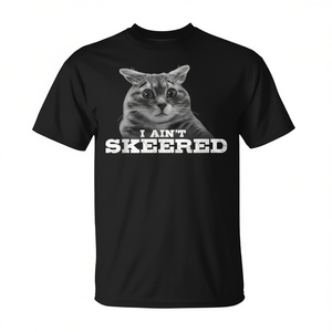 Camiseta Fearless Feline I Ain't Skeered para amantes de los gatos - Product Image 2