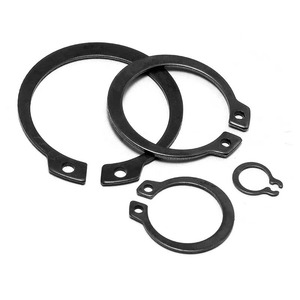 แหวนล็อคเพลาภายนอก ZJ Snap Ring รุ่น GB894 แบบ C ผลิตจากเหล็กแมงกานีส 65 เมตริก M3 M200 แหวนรัดสปริงเหล็กชุบดำ - Product Image 1