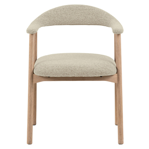 Chaises d'appoint de cuisine rembourrées en <span class=keywords><strong>tissu</strong></span> moderne <span class=keywords><strong>Chaise</strong></span> de salle à manger de ferme avec coussinets Chaises de salle à manger en bois <span class=keywords><strong>beige</strong></span> - Product Image 2