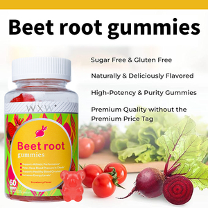 Stock WXW Support Healthy Blood Flow Gummies de raíz de remolacha Vitamina Orgánica Extracto de raíz de remolacha Gummies Raíz de remolacha Pimienta negra Gummy - Product Image 3