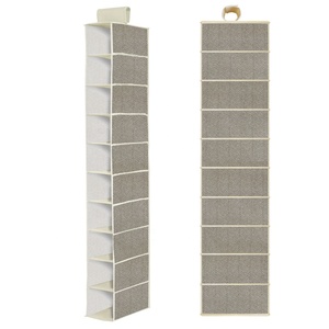 Fourniture directe de l'usine <span class=keywords><strong>organisateur</strong></span> de garde-robe 10 étagères chaussures vêtements tissu <span class=keywords><strong>organisateur</strong></span> de rangement à <span class=keywords><strong>suspendre</strong></span> - Product Image 2