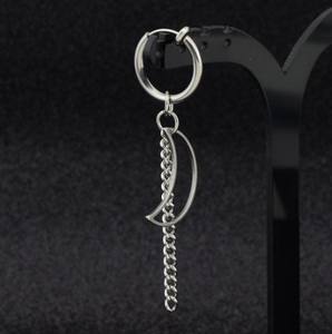 Kpop ต่างหูห่วงโซ่ <span class=keywords><strong>Got7</strong></span>รูปดาวพระจันทร์ต่างหูสแตนเลสสำหรับผู้ชายและผู้หญิง - Product Image 6