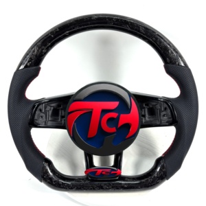 Volante de Fibra de Carbono Forjado para VW Golf, Sagitar, Polo 6C, <span class=keywords><strong>Arteon</strong></span>, Tiguan, Passat B8, B8.5, MK7, <span class=keywords><strong>Precio</strong></span> al por Mayor - Product Image 1