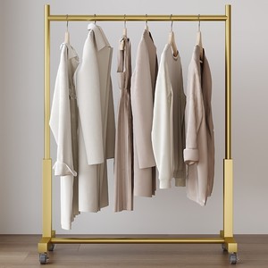 Commercial Floor-<strong>Standing</strong> Mobile Gantry <strong>Rack</strong> for Women's Men's Children's Clothing <strong>Display</strong> for Living Room and Bathroom Use - Product Image 5