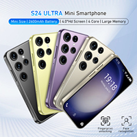 Smartphone Android 14 S24 Ultra 5G débloqué 4 pouces, 6 Go de RAM, 128 Go, appareil photo 32 MP, batterie 4000 mAh, Face ID, empreinte digitale, GPS, double SIM, Deca