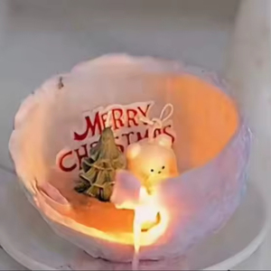 Nuevo Producto 2026: Vela Espiral Giratoria Única de Cera de Soja en Forma de Bola de Nieve con Vela Oculta para Uso Navideño y Festivo - Product Image 3