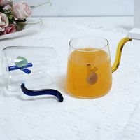 Vente en gros de tasses à café en verre transparent GLEAM 350 ml personnalisées, résistantes à la chaleur, compatibles avec le micro-ondes et la lave-vaisselle, poignée unique, design moderne, sans BPA