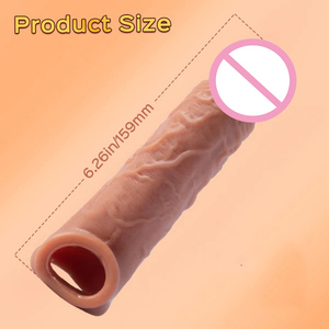 Funda para Pene con Anillo para el Pene, Juguete Sexual, Funda de Silicona Ultrasuave, Anillo para Testículos Engrosado Reutilizable, Juguete para Adultos Masculino - Product Image 5