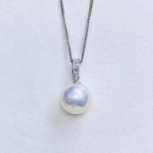 Colgante de Plata de Ley 925 31356DIY con Cuentas Redondas de 10-11 mm, Colgante de Moda para Mujer con Perlas de Lujo - Product Image 3