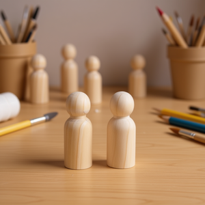 Marioneta de Madera Ilan de 55 mm, Suministros para Manualidades, 2 Piezas - Product Image 2