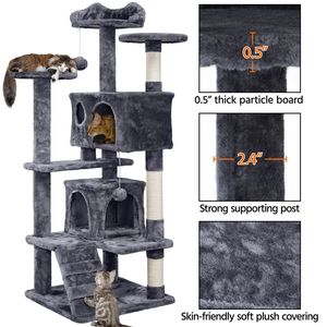 Arbre à chat très vendu, durable et facile à nettoyer, grand arbre à chat d'intérieur, mobilier pour chat d'Halloween - Product Image 4