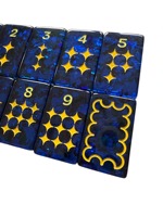 Mahjong de luxe bleu marine étoilé, 160 tuiles, Mahjong bleu nuit, Mahjong à pois étoiles, Mahjong confettis, Mahjong Kangourou Joker