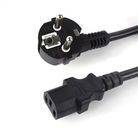 Prise 3 broches de norme européenne VDE de haute qualité cordon d'alimentation d'extension de conducteur toronné 16A avec prise d'alimentation ca 110V-250V