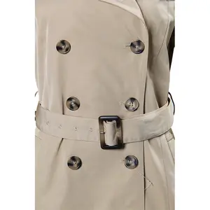 Damen Trenchcoats 2022 Mode Damen mantel Leichte Zweireiher Epauletten Mittellanger Plus Size Damen mantel