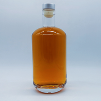 Botellas de ron de brandy transparente de gama alta 500ml 700ml 750ml Fabricante de botellas de vidrio de licor