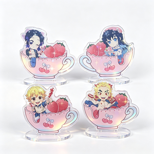 Standee Acrylique Holographique Anime Étoile de <span class=keywords><strong>Neige</strong></span> d'Hiver Personnalisé en Usine, Impression UV Double Face, Base Transparente, Cadeau en Gros pour Fans de Bande Dessinée - Product Image 3
