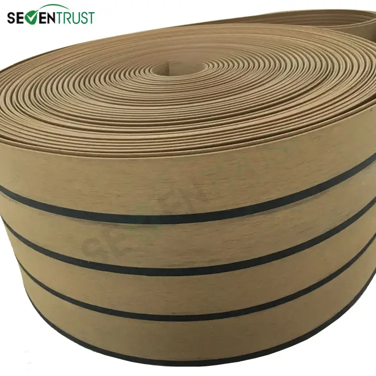 Imitate synthetic teak wood deck for boat soft pvc floor