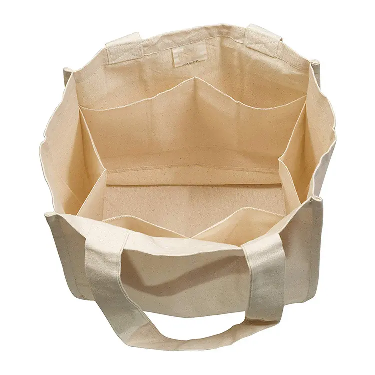 Promozione 100% Organico Riciclare Cotone Lavabile Riutilizzabile Grocery Shopping Bag Con La Bottiglia Maniche Eco-Friendly