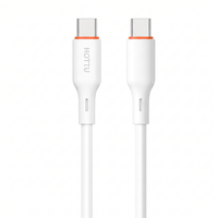 Câble USB-C vers USB-C blanc pour smartphone, tablette, ordinateur portable, voiture, maison, bureau, voyage
