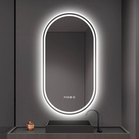 Meuble de salle de bain et de cuisine haut de gamme, style armoire flottante personnalisée avec miroir intelligent pour projets hôteliers