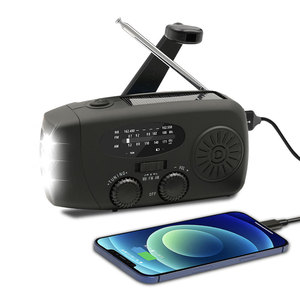 Khẩn Cấp Tay Có Thể Sạc Lại Crank Đài Phát Thanh Với Đèn Pin LED & Điện Thoại Di Động Sạc AM/FM 2000MAh Ngân Hàng Điện Cho Trong Nhà/Ngoài Trời Sử Dụng - Product Image 4