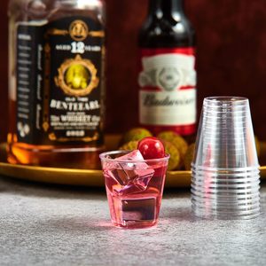 Verres à Shot jetables gobelets en plastique biodégradables gobelets de fête pour les tirs de gelée, la <span class=keywords><strong>bombe</strong></span> <span class=keywords><strong>Jager</strong></span>, le bière Pong, les Condiments, les collations - Product Image 3