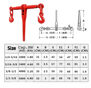 Tendeur de chaîne à <span class=keywords><strong>cliquet</strong></span> avec double crochet, attache-charge robuste pour camion, <span class=keywords><strong>sangle</strong></span> de serrage à <span class=keywords><strong>cliquet</strong></span> pour la sécurisation des charges - Product Image 5