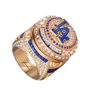 Sıcak satış 2024 Los Angeles doparty şampiyonası yüzükler moda altın kaplama alaşım takı yüzük için parti yıldönümü çerçeve ayarı - Product Image 2